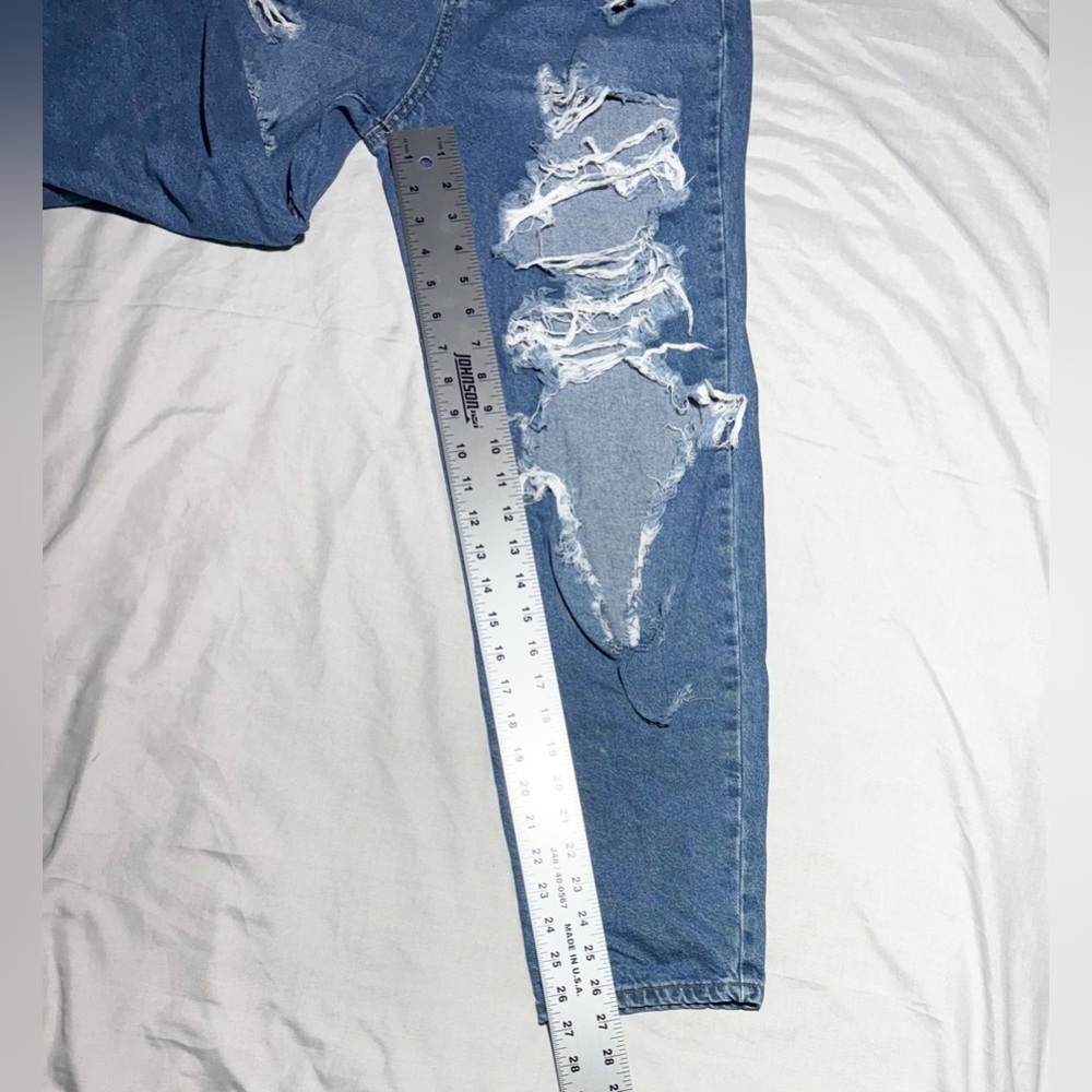 Wax Jean Collection Super Distressed High Rise Y2K Style Size M - Picture 7 of 16